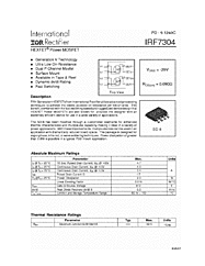 DataSheet IRF7304 pdf